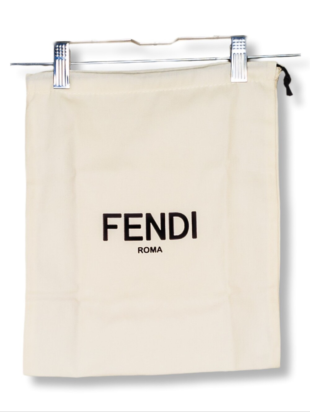 👜 Fendi Roma Cream Dust Bag Pouch Drawstring w Logo 10.5" x 12.75" Authentic